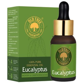Old Tree Eucalyptus Essential Oil Pure, Natural and Undiluted for steam inhalation, Cold and cough, 15 ml