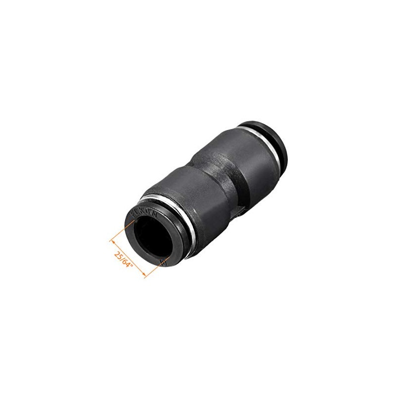 sourcing map Plastic Straight Union Push to Connect Tube Fitting