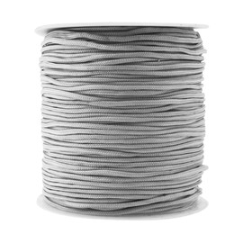 Mandala Crafts 1.8mm Gray Blind Strings Lift Shade Cord - 109 Yards Braided Nylon Cord for Roman Shades, Curtain String, and Blinds Repair or Replacement