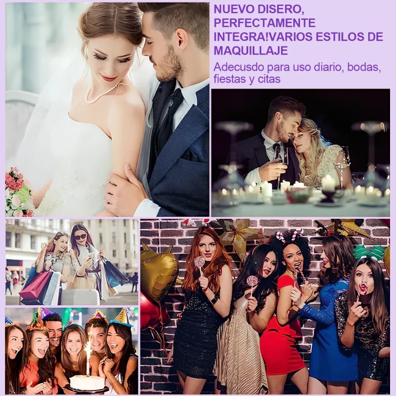 Kit De Pestañas Postizas Magnéticas Con Clip 2 Pares