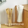 Straw Holder for Cabinet Reusable Straw Organizer Tumbler Container for