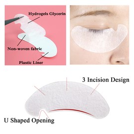60 Pairs Under Eye Gel Pads, Pink Lint Free Eyelash Extension Pads with Tweezer Eye Patches Eyelash Lash Extension Lint Patches for Eyelash Extensions