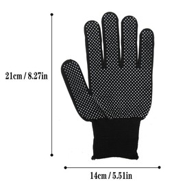 BinaryABC Gardening Gloves for Rose Pruning Yard Work,Protective Breathable(12 Pairs) (Black)