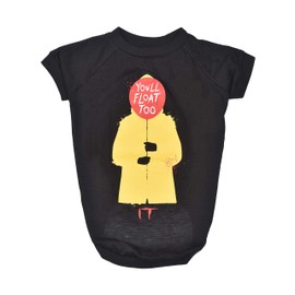 IT The Movie You'll Flat Too Tee for Dogs, Large | IT The Movie Dog T-Shirt | Soft, Cute, and Comfortable Dog Clothing and Apparel