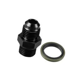 TUCKBOLD Fuel Fitting with Washer/Inner Fuel Line Male Flare Adapter for Car/Durable Aluminum Alloy Metric M14x1.5 to 6AN Male Flare Adapter / 1 Set Black Automotive Parts