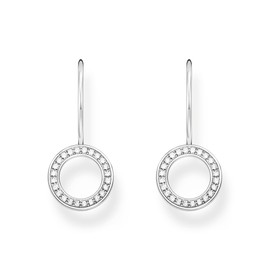 Thomas Sabo H2291-051-14 Circle Earrings 925 Sterling Silver, Sterling Silver, Cubic Zirconia