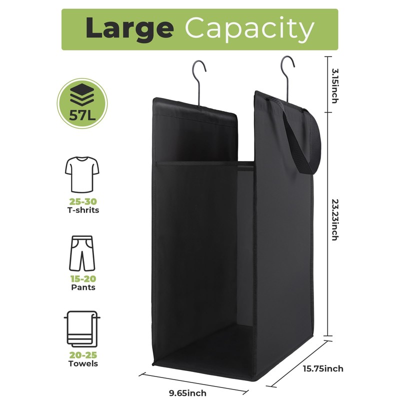 Fentec Hanging Laundry Hamper, Hanging Laundry Basket, Slim Laundry Hamper