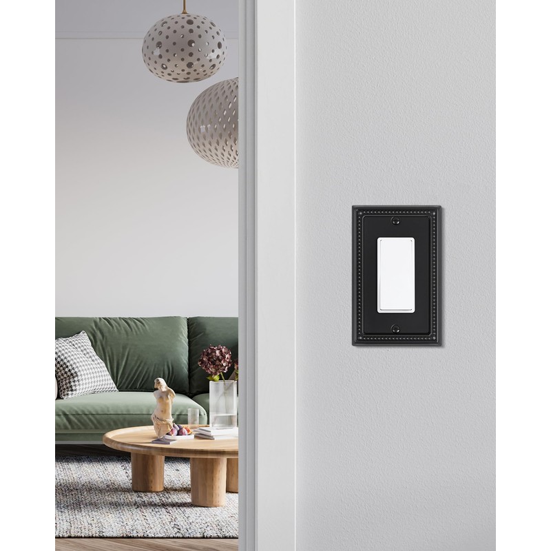 TREEWELL 4-Pack Decorator Outlet Cover Plate, Pearls Decorative Switch Plates