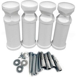 Set of Universal Brackets for Heated Towel Rail Radiator (White)