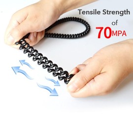 3.28ft – 1/4 inch Motorcycle TPU Wire Loom,Bicycles Flexible Cable Cover, Scooter Cord Organizer Protector Management (Black)
