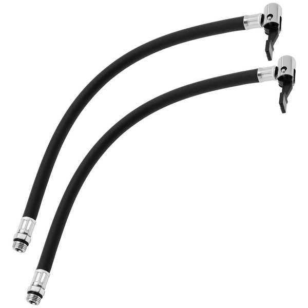 YINETTECH 2Pcs Car Tire Inflator Hose Extension 36.5cm Tire Inflator