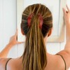 4Pcs Banana Hair Clip Elongated Interlocking Plastic Two Sides Hair
