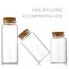 ICSTM Glass Bottles with Cork,2 Pack 5oz Empty Clear Glass