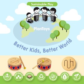 プラントイ PLANTOYS 6404 ソリッドドラム 本体サイズ:16×16×8.5cm