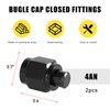 Wevdn 2 PCS 4AN Flare Cap Block Off Fitting Plug,