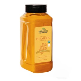 HQOExpress Organic Ground Turmeric Powder – USDA Organic, Non‑GMO, Kosher, Lab Tested –Chef Jar (18 oz) – Sustainably Grown, Traceable, Legacy Brand Since 1977