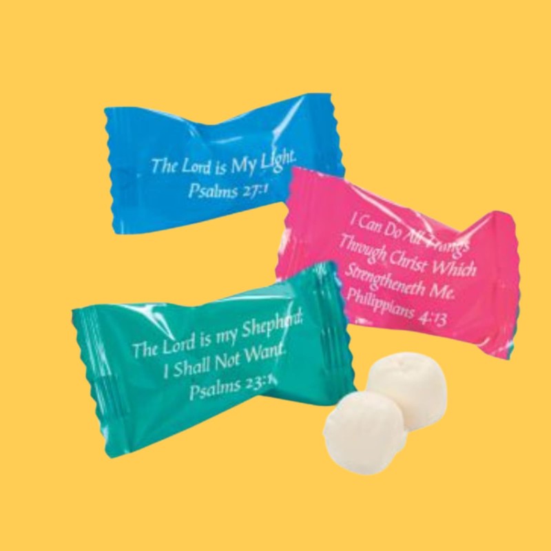 Bible Verse Buttermints 216ct – Christian Scripture Mints Bulk Pack