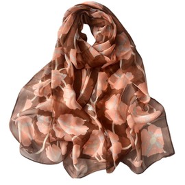 FAIRYGATE Schaltuch Damen Schals & Tücher für Damen Musselin Schal für Damen Frauen Leichter Blumendruck Schal Für Frühling Sommer Saison B7119