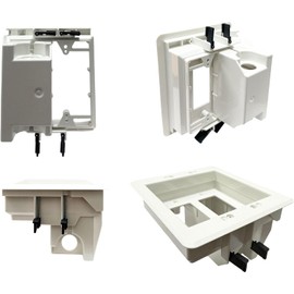 iMBAPrice IMBA-DVFR2W 2-Gang Recessed Electrical Outlet TV Box for Power and Low Voltage, Support New and Retrofit Construction, 1-Pack