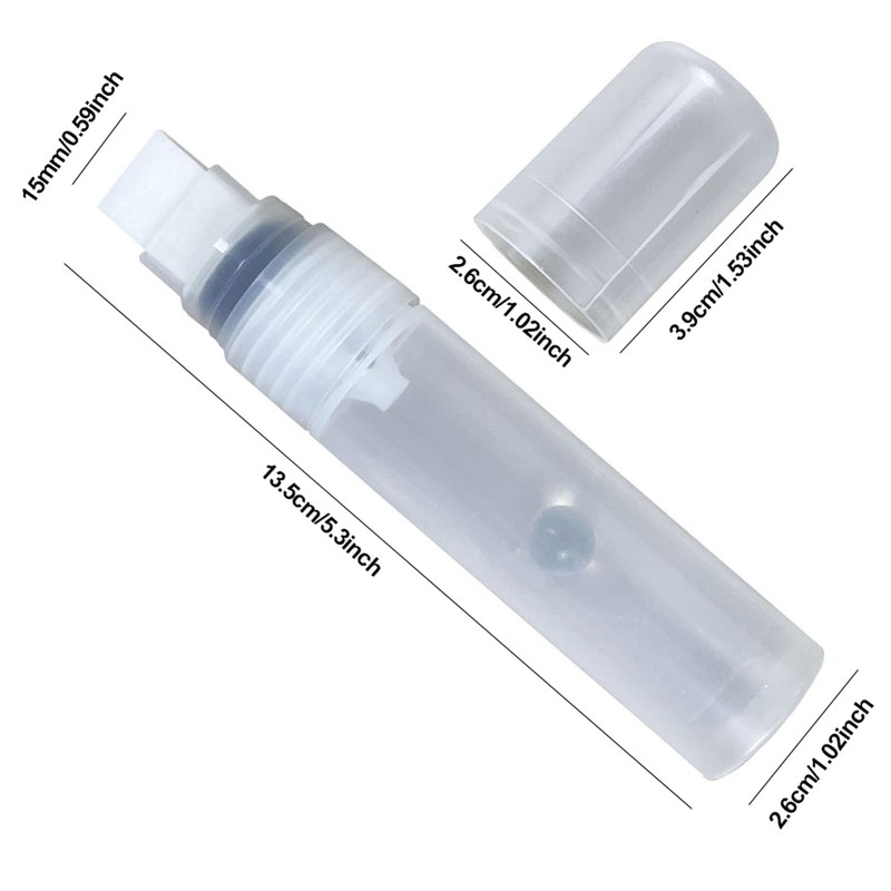 Large Paint Empty Markers 5 Pack, 15mm Jumbo Tips, Clear