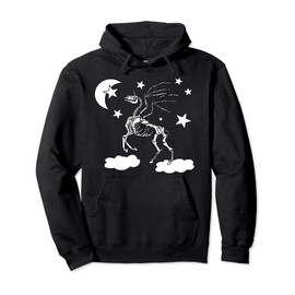 Moonlight Unicorn Costume For Girls Pegasus Gothic Skeleton Pullover Hoodie