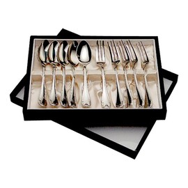 ALFACT Dinner Cutlery Set, 10 Pieces, 18-10 Stainless Steel, Made in Japan, Francia (Francia) Gift Wrapping Fork Spoon