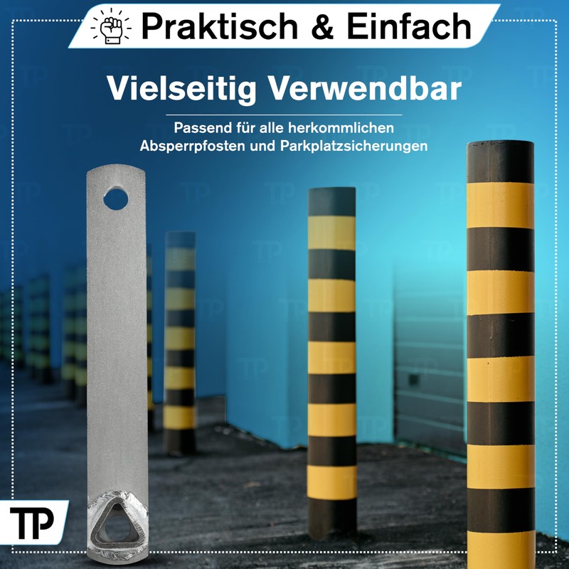 TP Europe Triangular key, diameter 17 mm, M12, bollard key