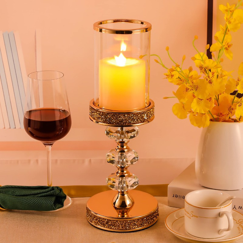 Pillar Candle Holders, Candle Holders for Pillar Candle, Crystal Candlesticks