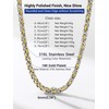 PROSTEEL Byzantine Link Chain Men Necklace 6 MM Chains Grunge