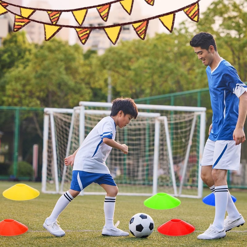 Mumoo Bear 20 Pcs Agility Field Cones, Soccer Markers Disc