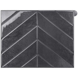 Peel and Stick Backsplash for Kitchen,New Upgrade Herringbone Premium Tiles,Stick on Subway Tile Peel and Stick for Bathroom,Black 10-Sheet.