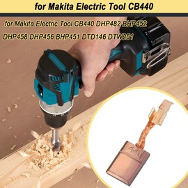 ZHUROUPU 10PCS CB440 Carbon Brushes Replacment for Makita Electric Tool DHP482 BHP452 DHP458 DHP456 BHP451 DTD146 DTW251, Electric Motor Carbon Brushes for Makita Cordless Drills Drivers Screwguns