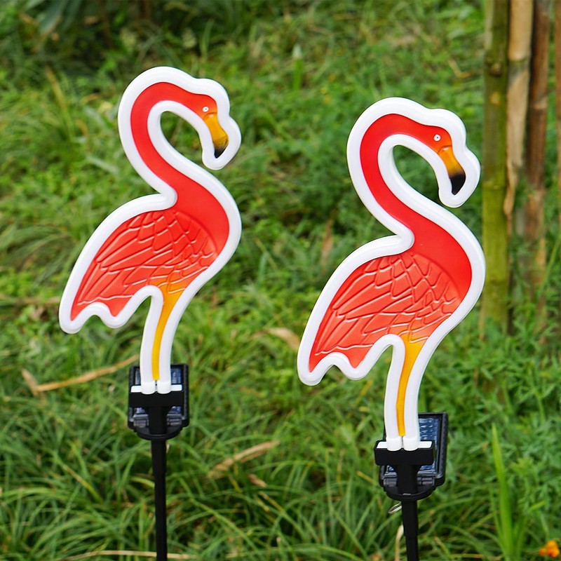 SunKite Flamingo Solar Stake Lights Outdoor,Waterproof Solar Neon Lights for