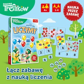 Trefl - Educational Game - Teaching Game, Add and Excerpt, Puzzle Layouts with Actions and Counting, Learning through Toys, Bohden Fairy Tale Game Family Treflik, for Children from 4 Years