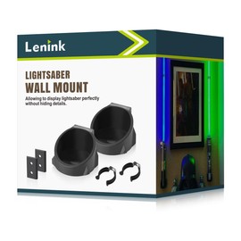 Lenink 2 Pack Lightsaber Wall Mount - Holder Rack Compatible with Galaxy's Edge and Most Lightsabers (Black)