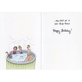 Two Friends Drinking Martinis Oatmeal Studios Funny Feminine Birthday Card for Her