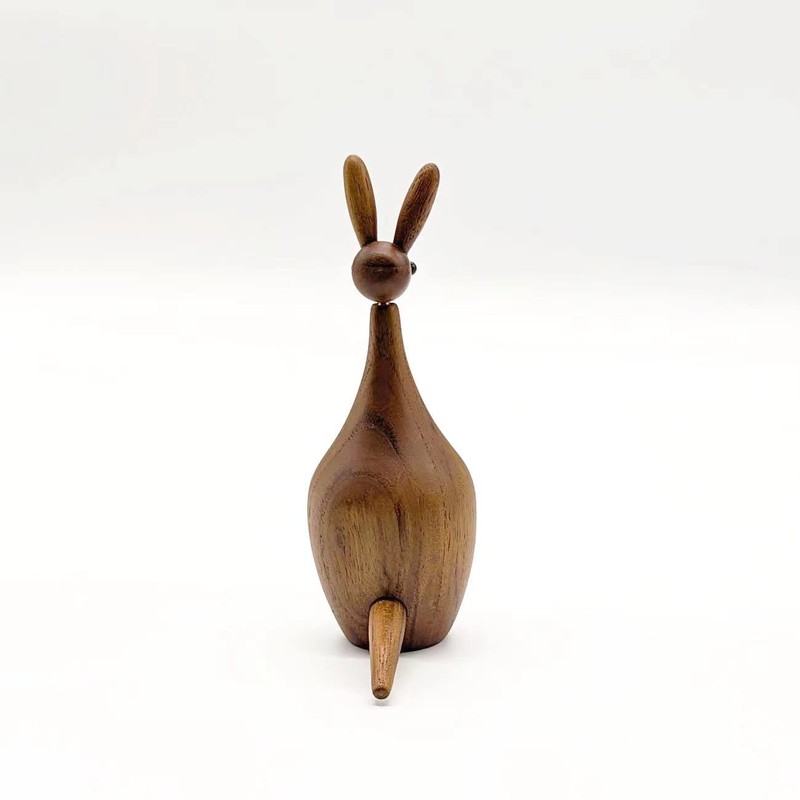 Hej!e Royal Pet Kangaroo Wooden Figurine Object, Scandinavian Miscellaneous Goods,