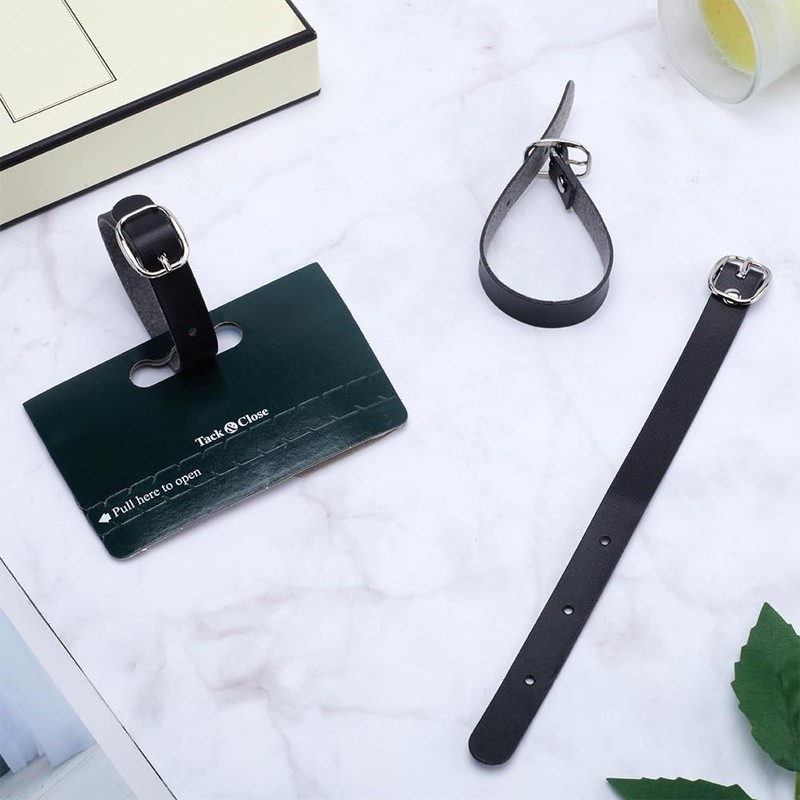 GORGECRAFT 20Pcs Traditional Kilt Extender Strap Black PU Leather Leather