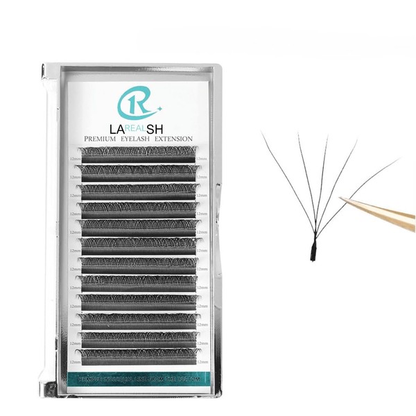 LAREALSH W Shape Eyelash Extension 5D Premade Volume Fans 0.07