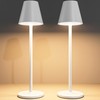 2 Pack LED CordlessTable Lamp,4000mAh Rechargeable Battery Desk lamp,3 Level