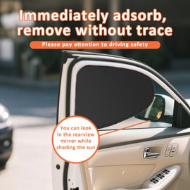 Electrostatic Adsorption Car Window Shades, 4-Pack Privacy Curtains, Sun Shades for Baby, 100% Light Blocking Sun Curtains for Car, Camping, Napping, Sleeping, Breastfeeding, Cloth Changing