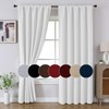 Joydeco 90 Inch 60% Blackout White Curtains 2 Panels, Elegant