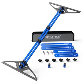 SUNLFPROD Stair Tread Template Tool - Dual Solid Nut Locking Stair Tread Tool Jig, Stair Measuring Tool Jig, Stair Jig Tool, Stair Step Scribe Tool, Stair Template Tool, Stair Gauge Tool (Blue-Gray)