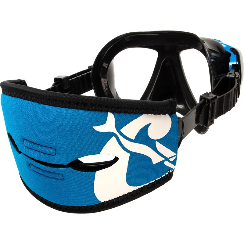 Cressi Pony Tail Neo Mask Strap Cover_Blue/White - Neoprene Mask