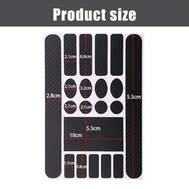 Feliciay 2 pieces Bicycle Mountain Bike Frame Protection Film,Sticking Anti-rub And Scratch Paint Protection Film,for BMX Mountain Bike Road Bike Carbon Fiber Black Cycling,Bicycle Protection Tape…