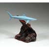 BLUE SHARK by John Perry 6in long sculpture Airbrushed blue/grey