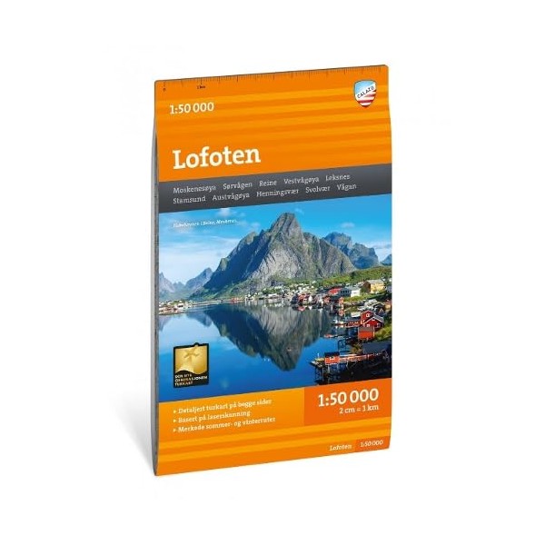 Lofoten Hiking Map - (Turkart) (Mountain map detailed scale)