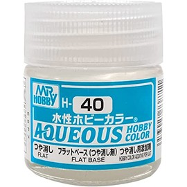 GSI Creos - H40 Gloss Flat Base (10ml), Mr. Hobby Aqueous Color Paint