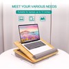 Lap Desk Laptop Tray with Cushion Portable Bed Tray Desk,
