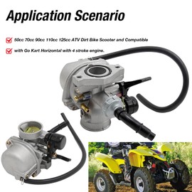 laffoonparts PZ19 Carburetor 50cc 70cc 90cc 110cc 125cc Replacement for Chinese Quad 4 Stroke ATV Replacement for TaoTao Baja Go Kart Dirt Bike Pit Bike with 35mm Air Filter